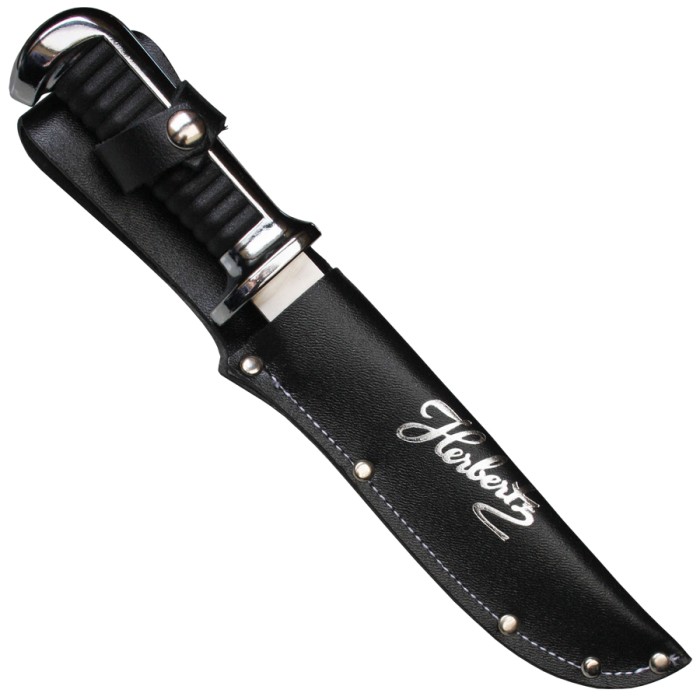 Herbertz Bowie Knife, Black, Leather Sheath